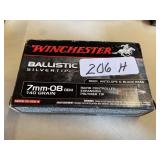 Winchester 7mm-08 Ballistic Silver Tips Winchester 7mm-08 Ballistic Silver Tips
