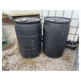 2 Plastic 55 Gal Barrels