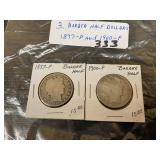 2 Barber Half Dollars 2 Barber Half Dollars