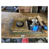 Glass Top,Dishes, Vintage Clock Glass Top,Dishes, Vintage Clock