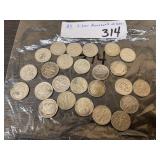 (25) Silver Roosevelt Dimes (25) Silver Roosevelt Dimes