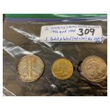 (2) Walking Liberty half Dollars (2) Walking Liberty half Dollars