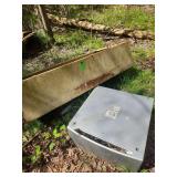 Free standing metal closet and bottom washer drawer