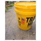 Bucket of  pool filter sand