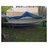 1964 17’ Aristocr Boat with trailer