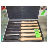 Lathe grooving chisel set