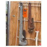 24” Aluminum Pipe Wrench and 14” Steel Ridgid Pipe Wrench