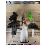 brake fluid bleeder bottle, Clamp Vice, band saw miter gauge