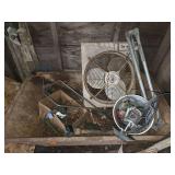 Miscellaneous scrap in metal mortar tub