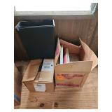 Picture frames, paper shredder, lights