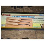 Grizzly industrial 3 piece lathe grooving chisel set
