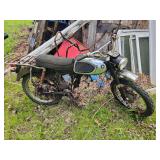vintage Suzuki motorcycle, K15 Hillbilly model from the mid-1960s