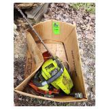 Poulan micro chainsaw with contents