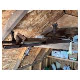 Assorted Scrap & Bed Frames in Shed Rafters