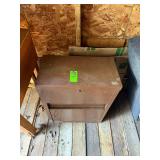 Brown Metal Storage Chest