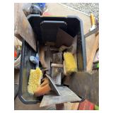 Assorted Grout and Masonry Tools in Tote