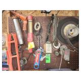 Pegboard with contents