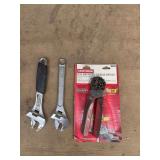 (2) Adjustable Wrenches and (1) Craftsman Locking Wrench