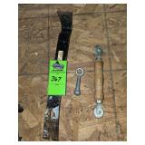 Crow-bar, dong bone wrench, and screen tool.