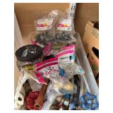 Tote of Miscellaneous Plumbing, Sharkbite Fittings, Brass, Copper, Valves, Etc.