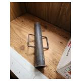 PVC pipe pieces and post pounder