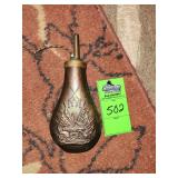 Civil War-era copper and brass gun powder flask
