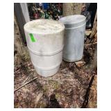 Large plastic barrels
