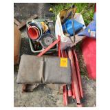 Funnels, roller seat and other miscellaneous items