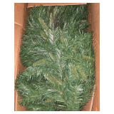 Pop up christmas tree, wreaths, and 6' fiber optic christmas tree
