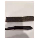 Price straight razor and a Gillette razor with box and blades
