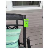 For metal porch, chairs with pillows and cushions