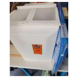 Storage bins with contents