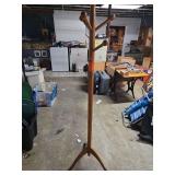 Wooden coat tree
