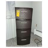 4 drawer plastic storage