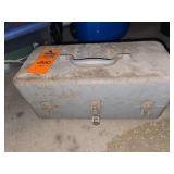 Vintage metal tackle box