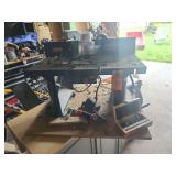 Router table with router bits and Light