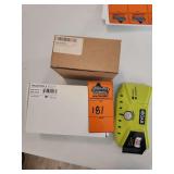 Stud finder, battery charger, ac adapter