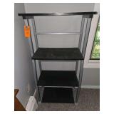 4 tier metal framed shelving unit
