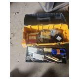 Craftsman tollbox with some tools and electrical supplies