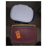 2 coleman coolers with contents