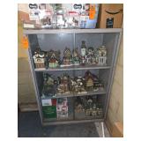 Metal display case with glass doors. NO CONTENTS