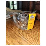 Vintage Cristal de France Embossed 24% Lead Crystal Tulip Bowl