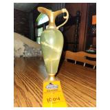 Vintage Green Onyx and Brass Ewer