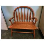 Solid oak bench