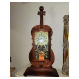 Seth Thomas "Violin" shelf or mantel clock, modeled after an extremely rare 1885 special-order original and commonly reproduced or reissued during the 20th century