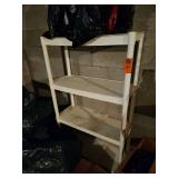 Plastic shelving no contents
