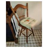 Solid oak swivel high chair