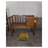 Vintage oak telephone or "gossip" bench