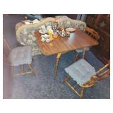 Small table with 3 chairs. NO CONTENTS