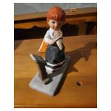 Vintage Fran Mar "Moppets" Girl Violinist porcelain figurine, likely produced around 1977